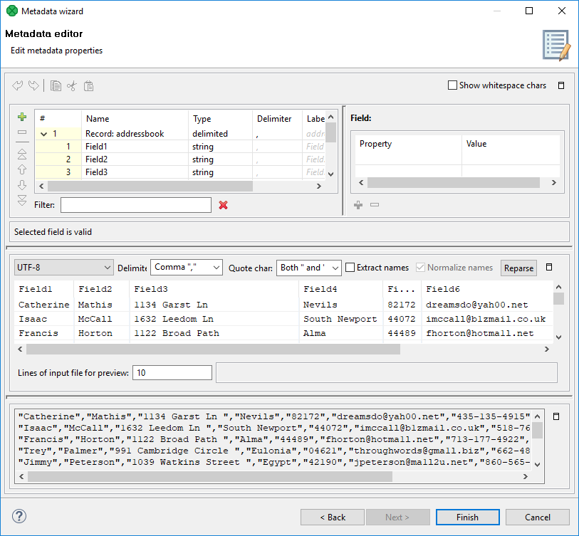 Setting Up Delimited Metadata