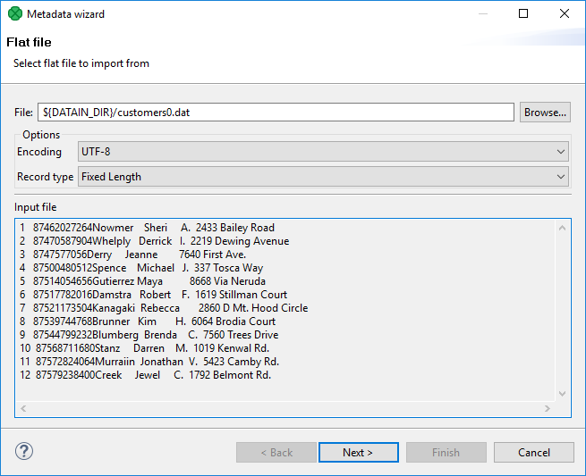 Extracting Metadata from Fixed Length Flat File