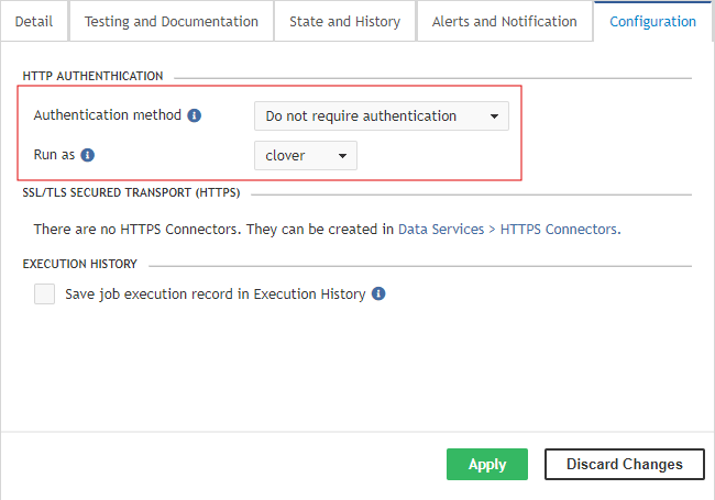 Configuring Anonymous Data Service