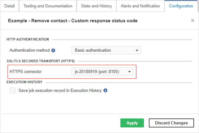 Using the HTTPS Connector in Data Service endpoint