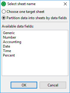 Partitioning by one data field