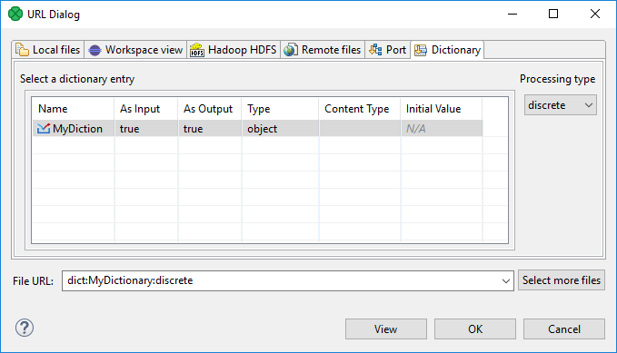 URL File Dialog - Dictionary