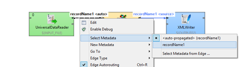 Changing auto-propagated metadata to user-defined.