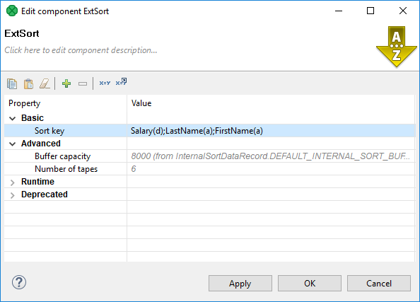 Sort Key Appearance