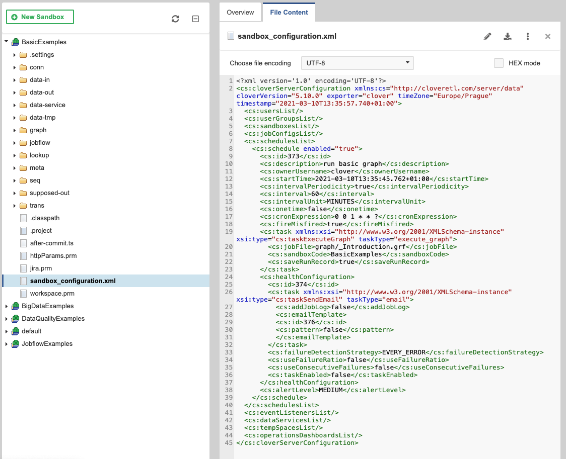 Sandbox Configuration Import