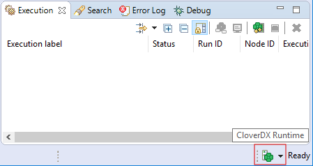 Accessing CloverDX Runtime menu