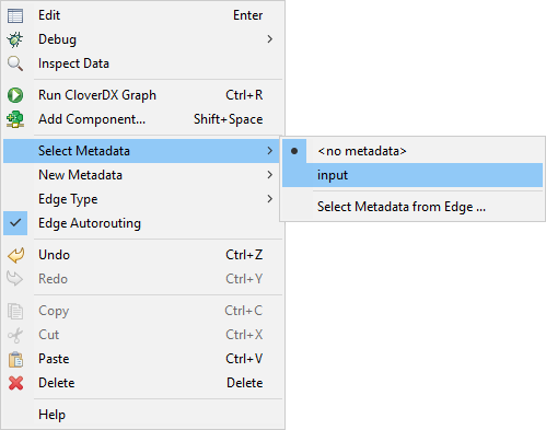 Assigning Metadata to an Edge