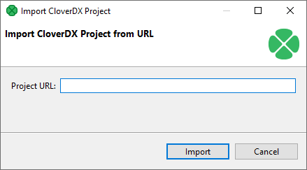 Import CloverDX Project from URL dialog