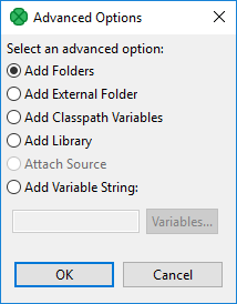 User Classpath - Advanced Options