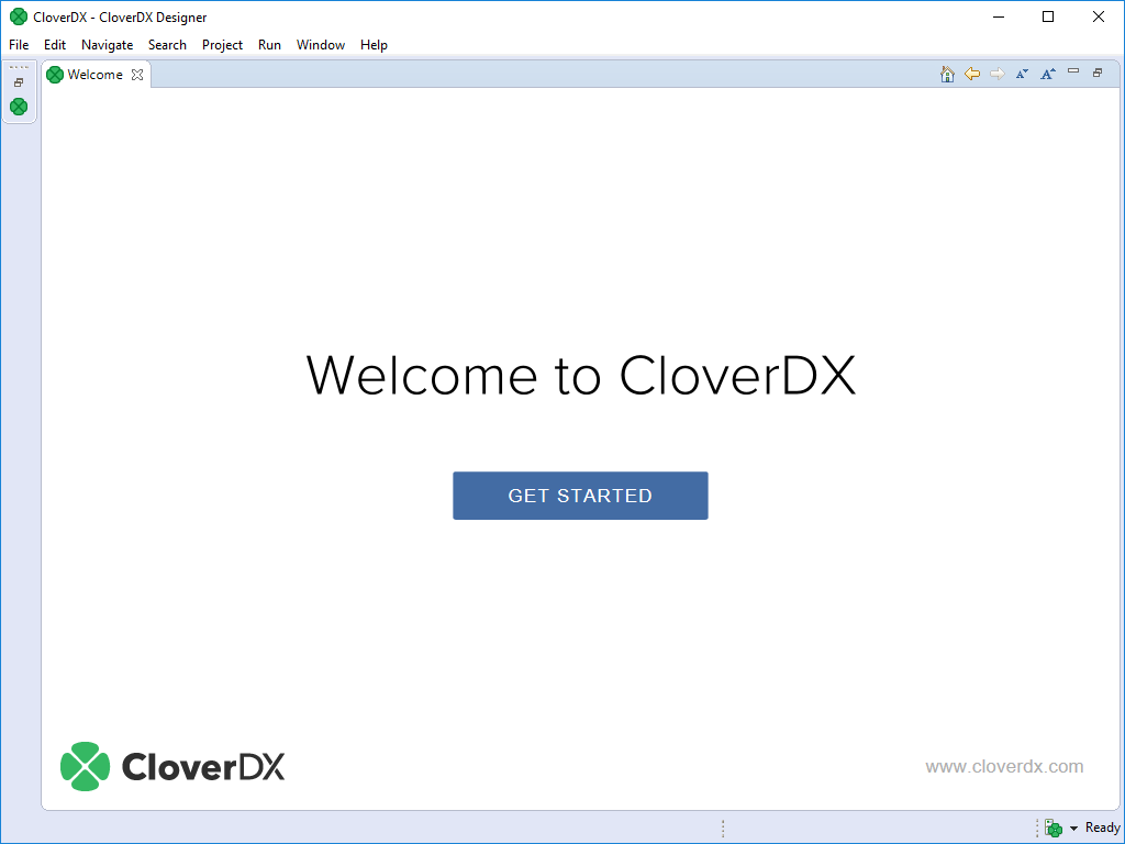 CloverDX Designer Introductory Screen