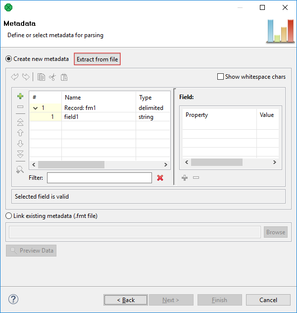 DataProfiler metadata