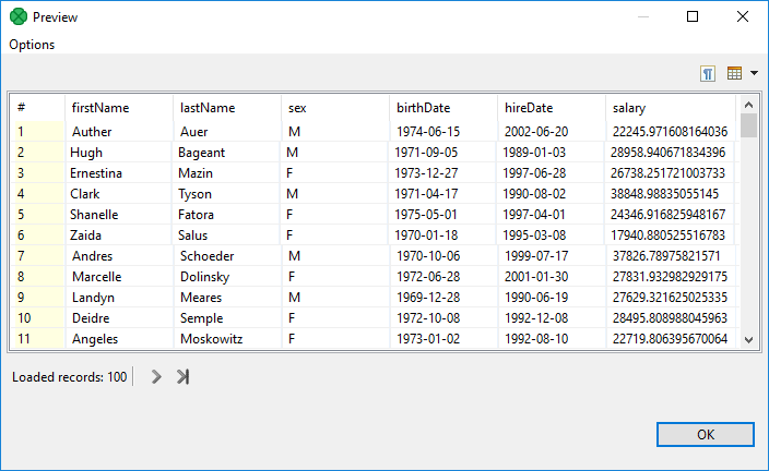 DataProfiler previewData