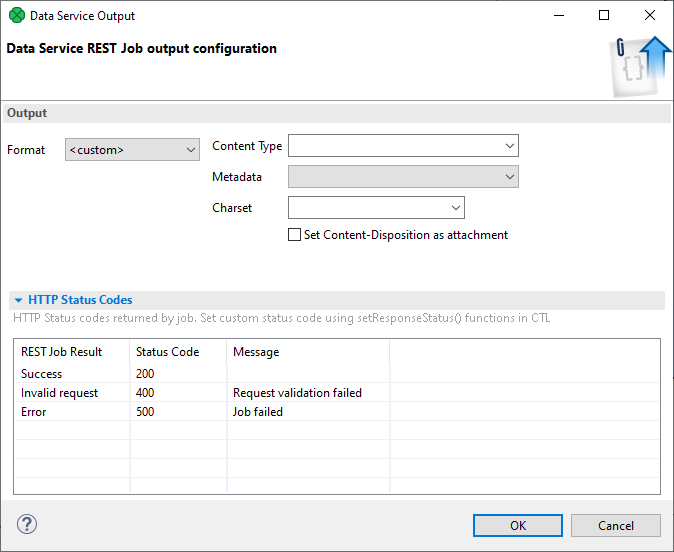 data service output custom