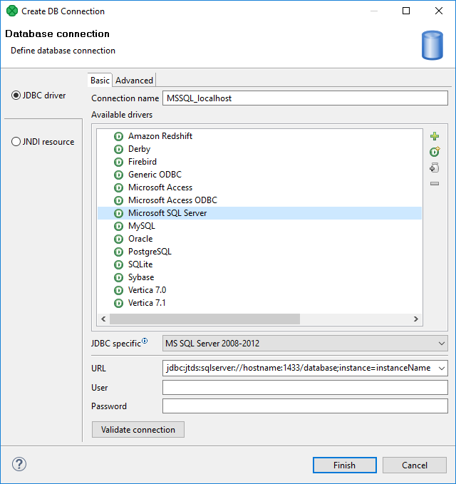 Connecting to MS SQL with Windows authentication.