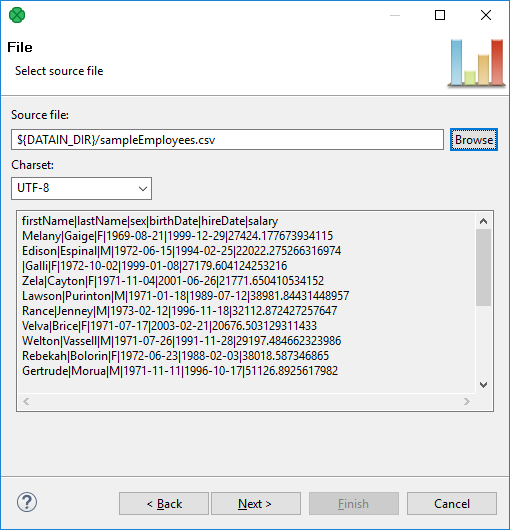 Select source file