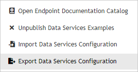 Data Services - Export