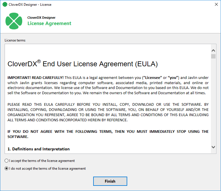 License agreement