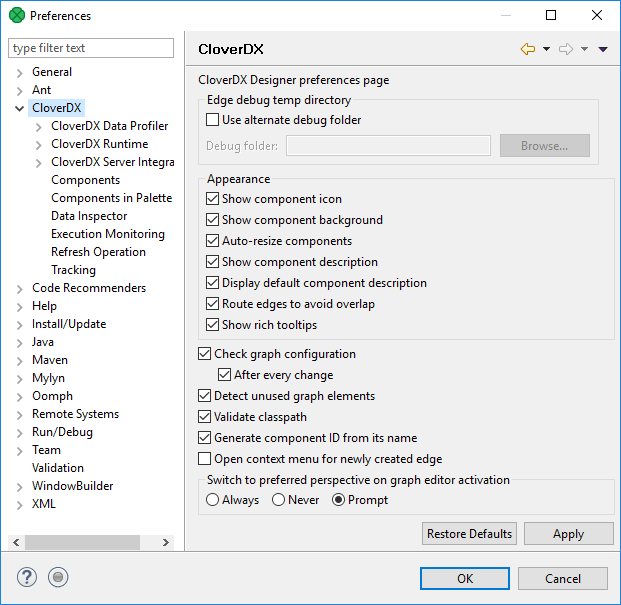 Screen shot of CloverDX Server software.