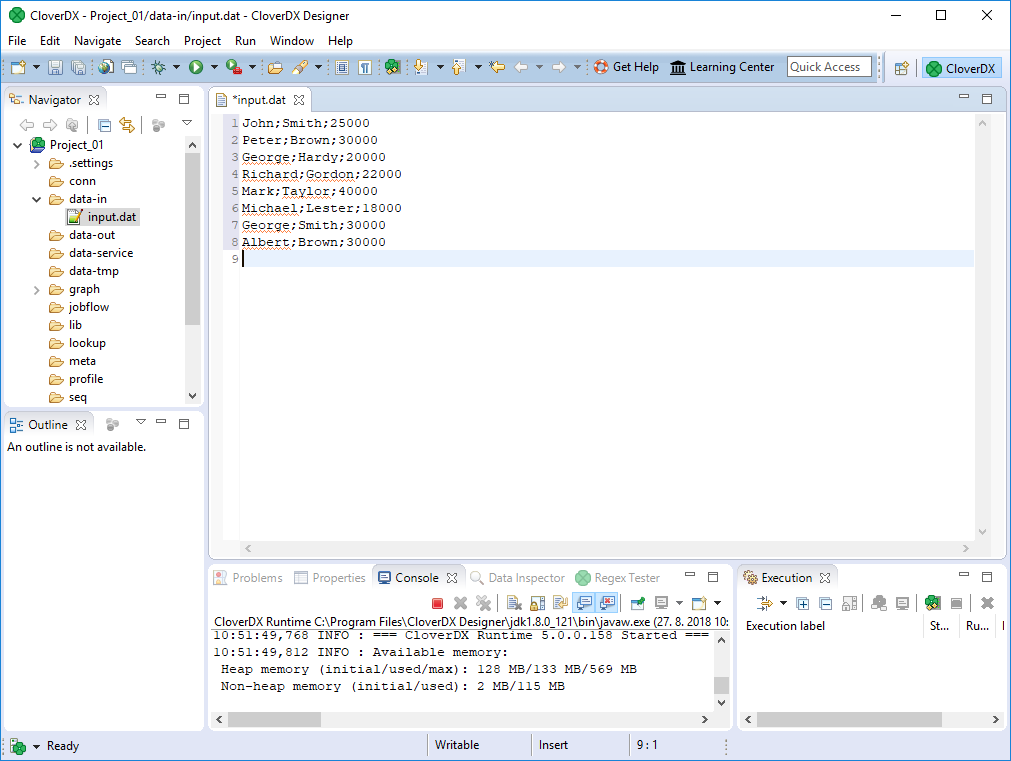 Filling the Graph with Delimited Data Records