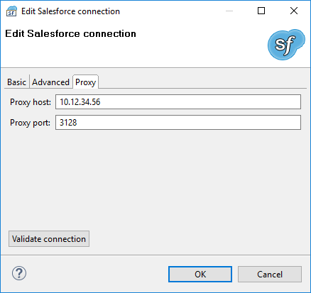 Salesforce Connection Dialog III