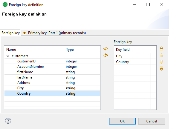 Foreign Key Definition Wizard (Foreign Key Tab)