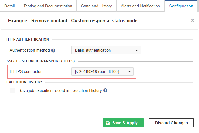 Using the HTTPS Connector in Data Service endpoint