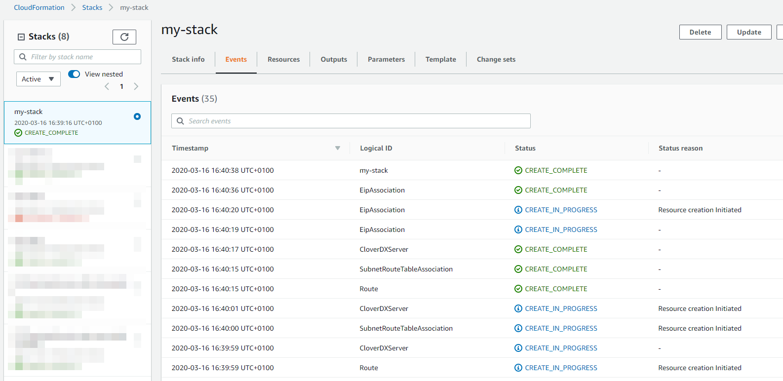 Stack deployment