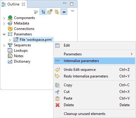 Internalizing External (Shared) Parameter