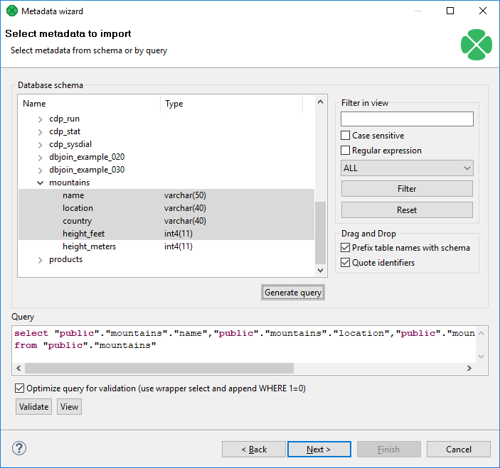 Generating a Query