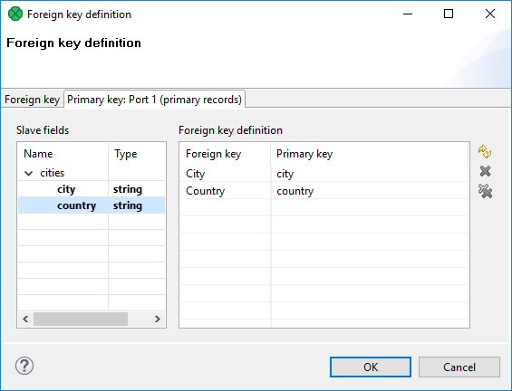 Foreign Key Definition Wizard (Foreign and Primary Keys Assigned)