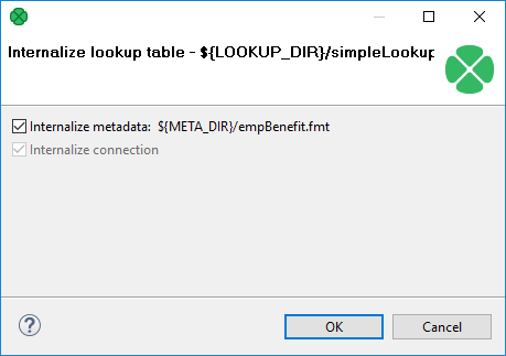 Lookup Table Internalization Wizard