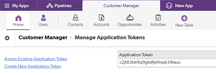 Obtaining Application Token