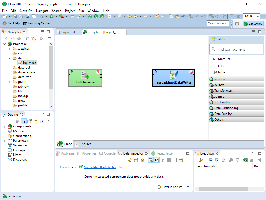 Placing the writer component