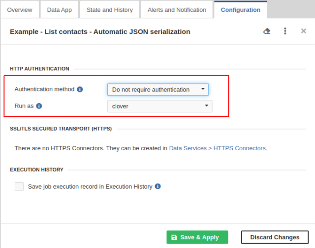 Configuring Anonymous Data Service