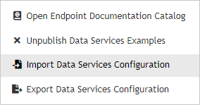 Data Services - Import