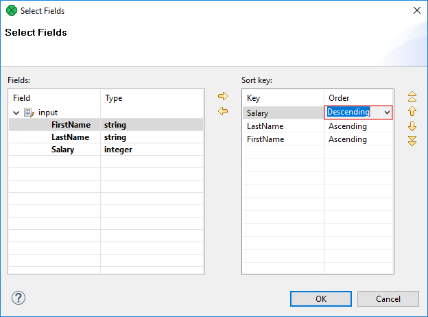 Sort Key Selection