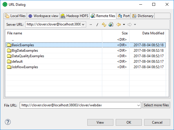 URL File Dialog - Remote files