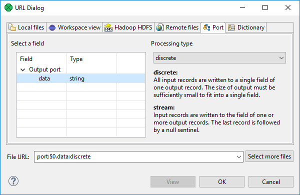 URL File Dialog - Output Port