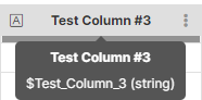 column technical name