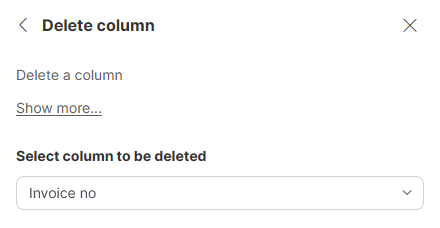 delete column