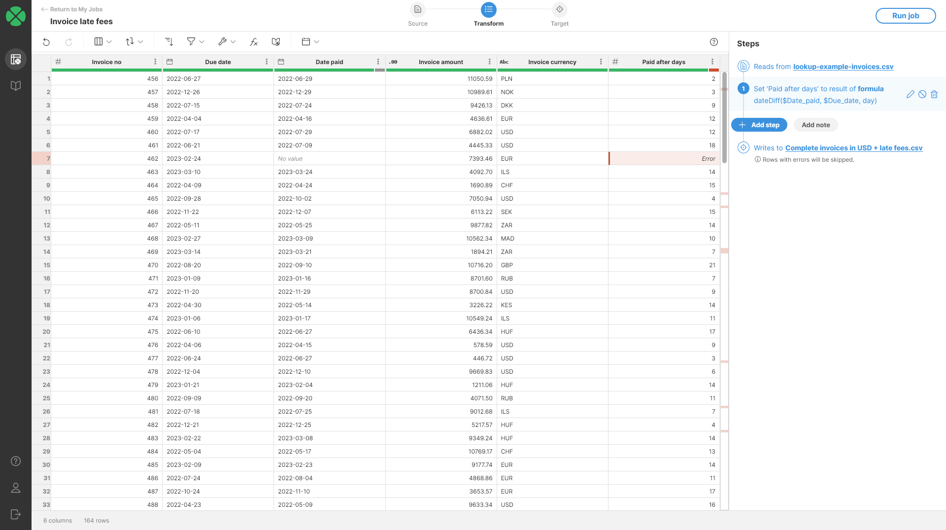 formula example1 paid after days