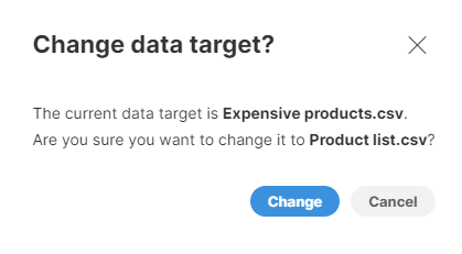 my targets update target confirmation
