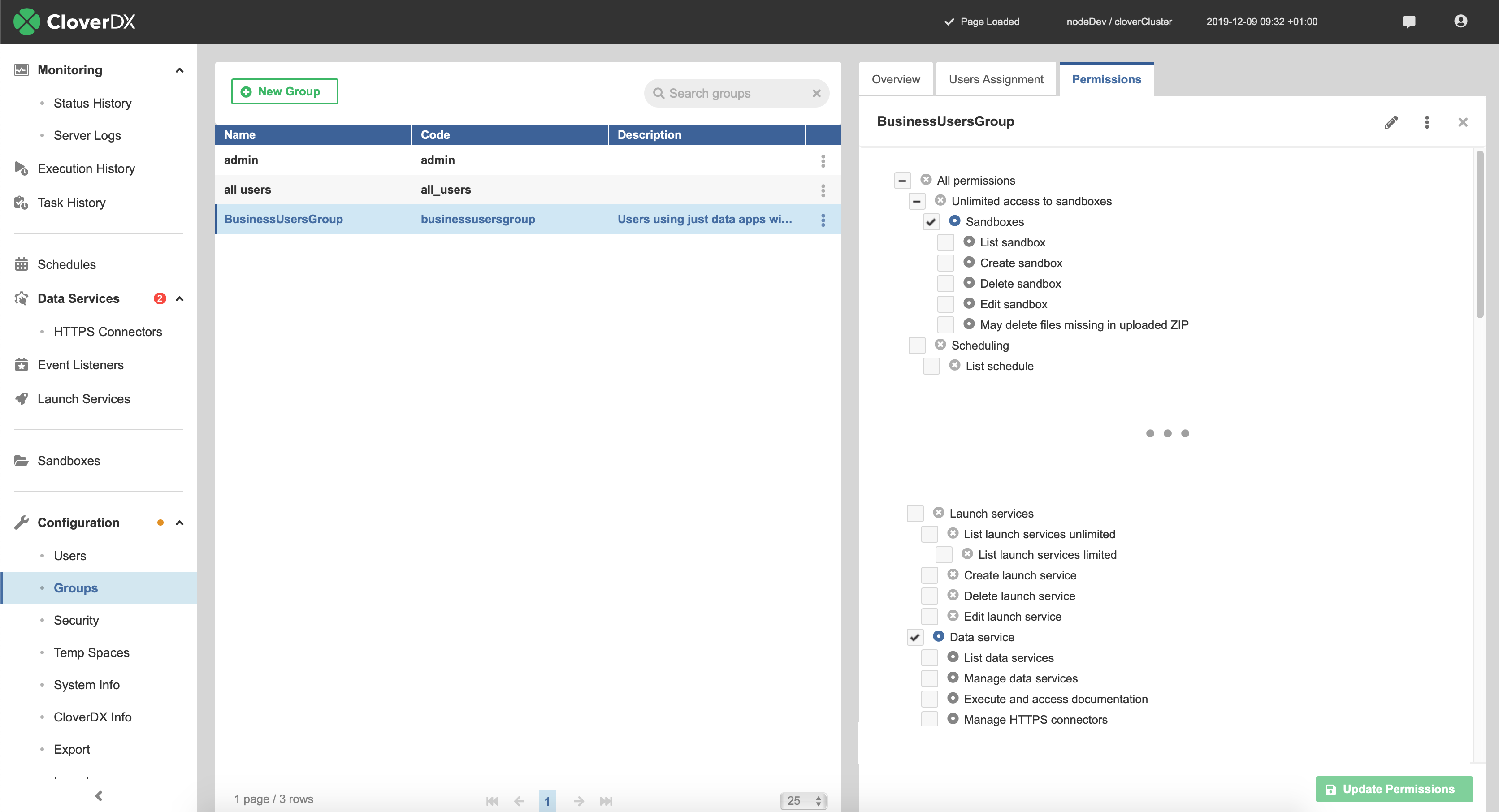 data apps permission business