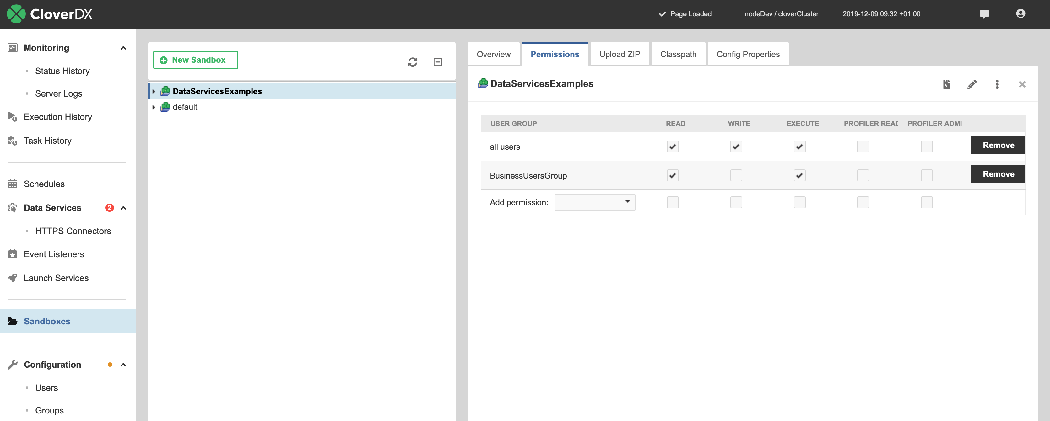 data apps sandbox permissions