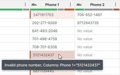 error handling validation errors