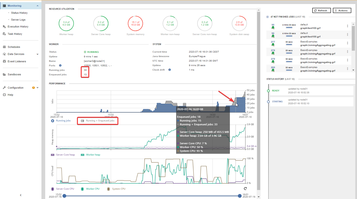 job queue monitoring