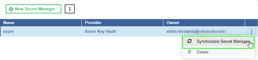 synchronize secret manager