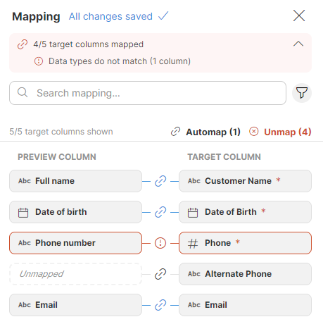 target mapping tracking