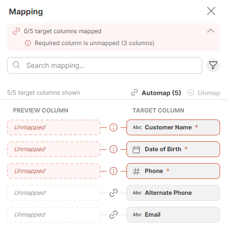 target mapping detail