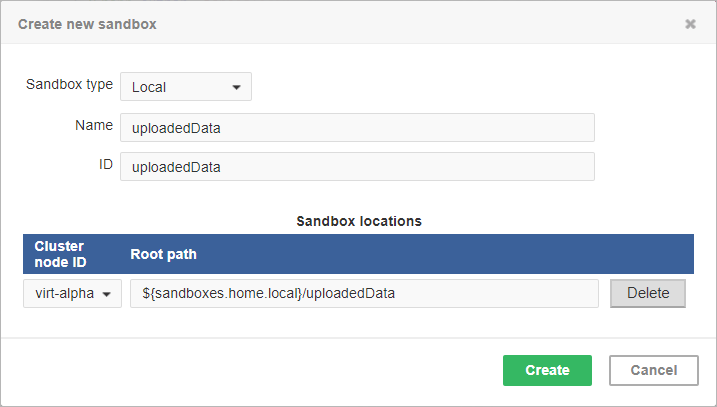 cluster creating local sandbox